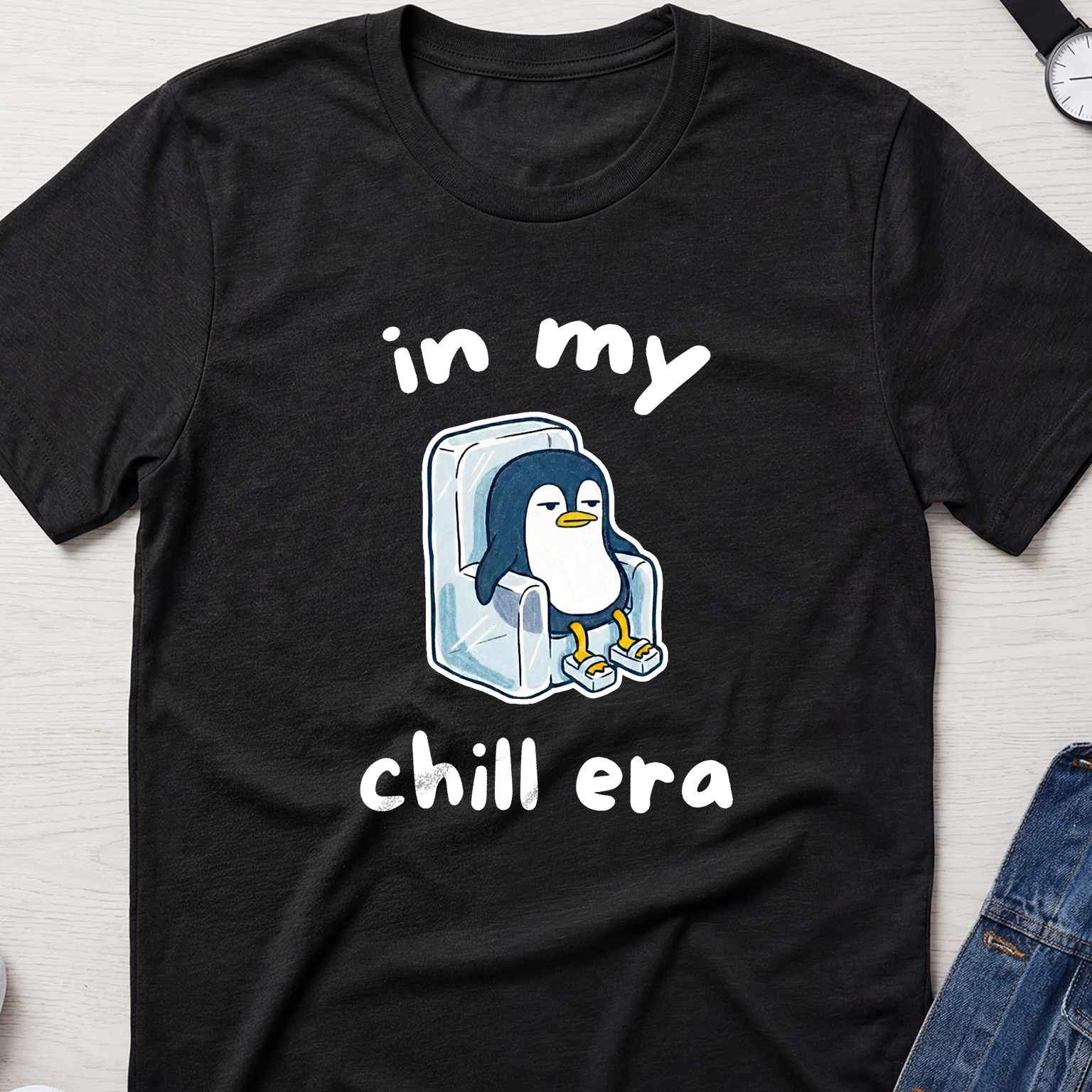 "In My Chill Era" Unbothered Penguin Shirt