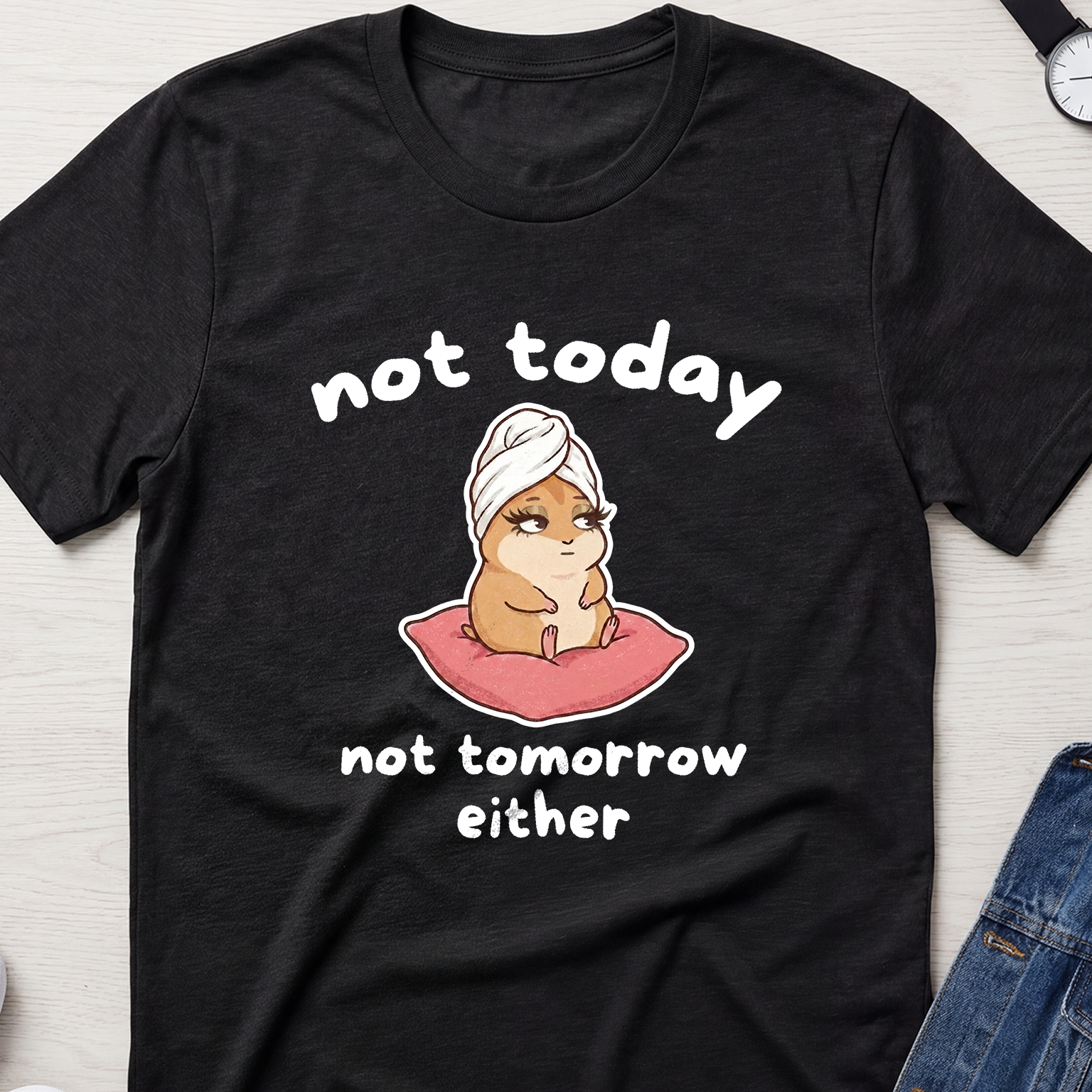 "Not Today" Spa Day Diva Hamster T-Shirt
