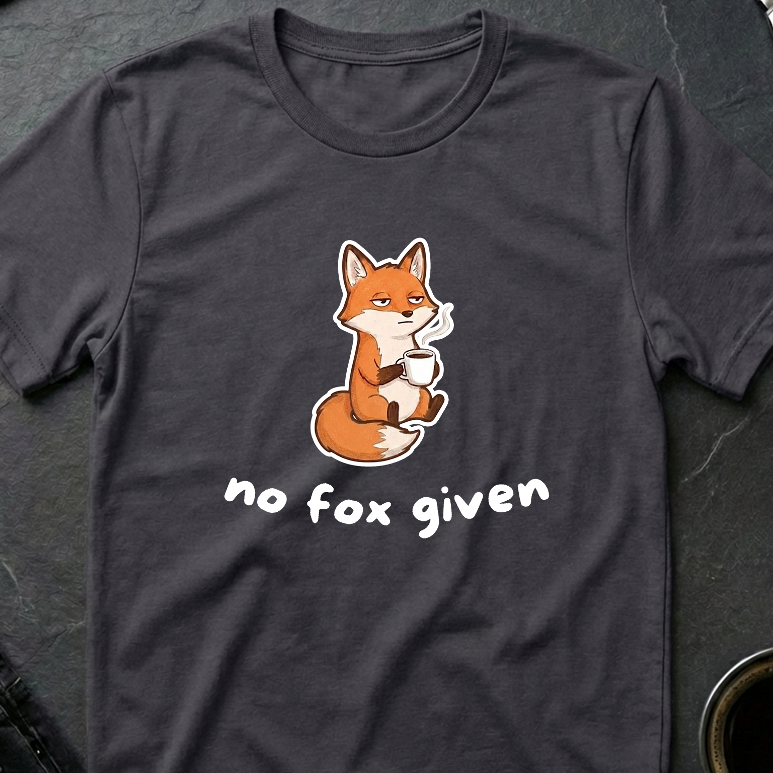 "No Fox Given" Introvert Coffee Fox T-Shirt