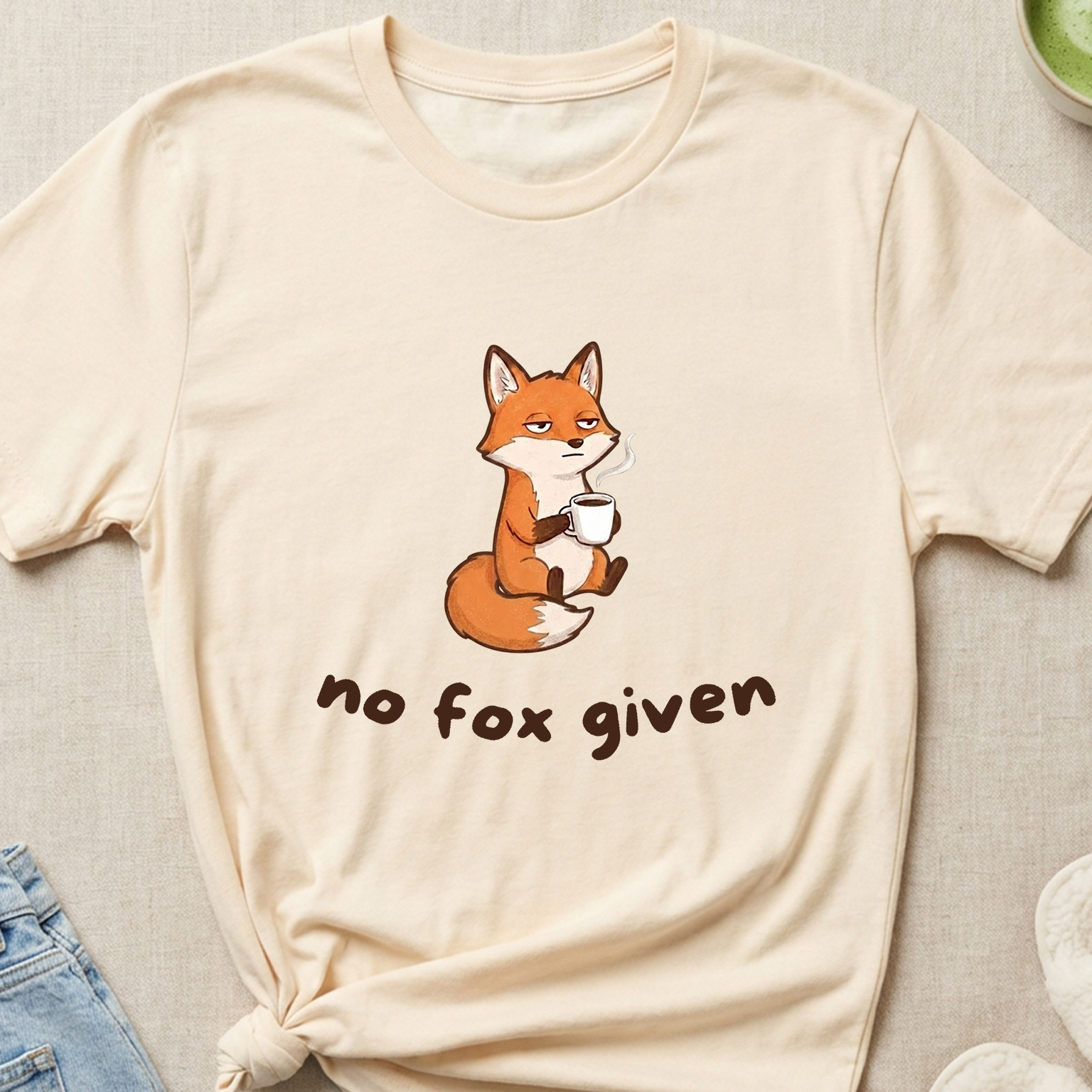 "No Fox Given" Introvert Coffee Fox T-Shirt