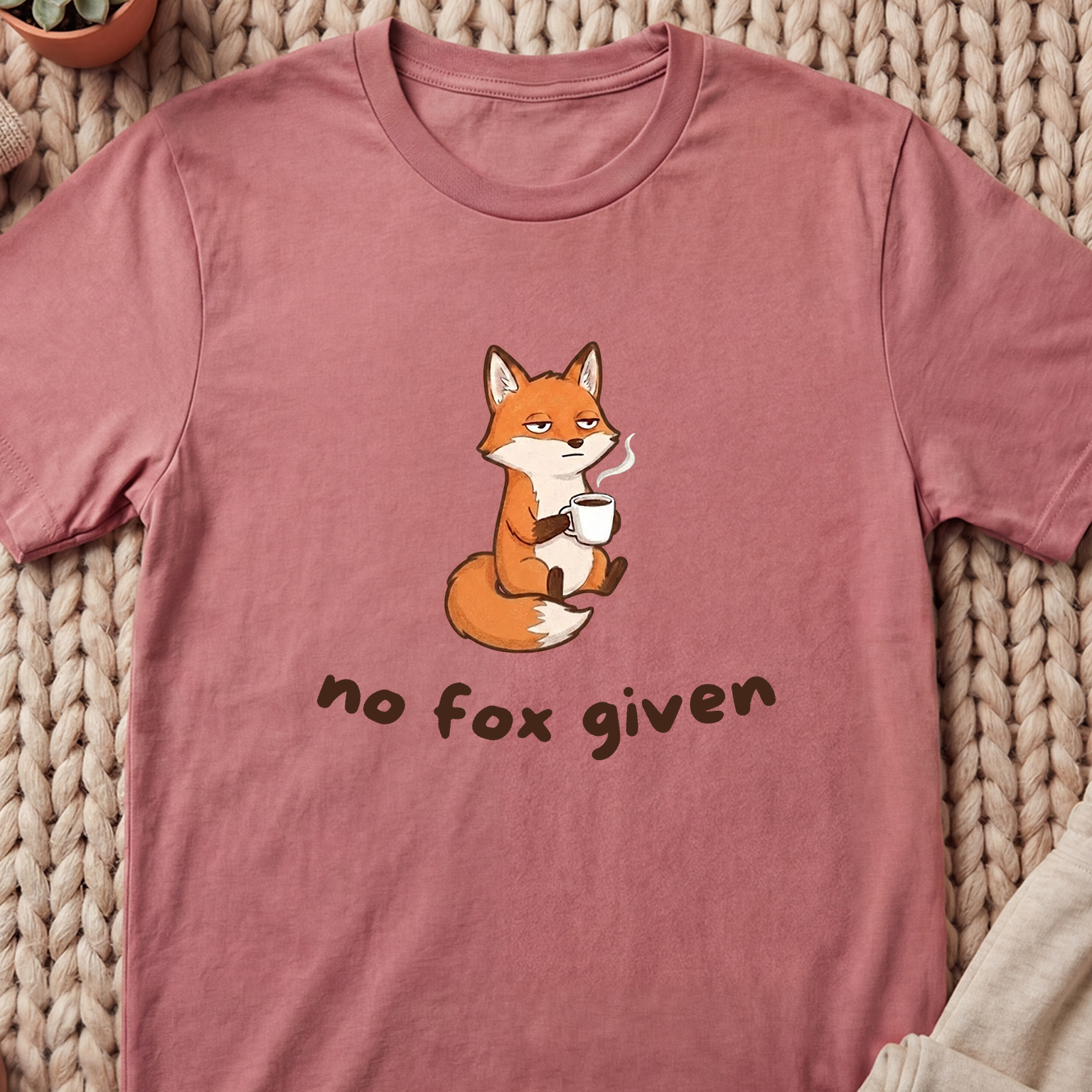 "No Fox Given" Introvert Coffee Fox T-Shirt