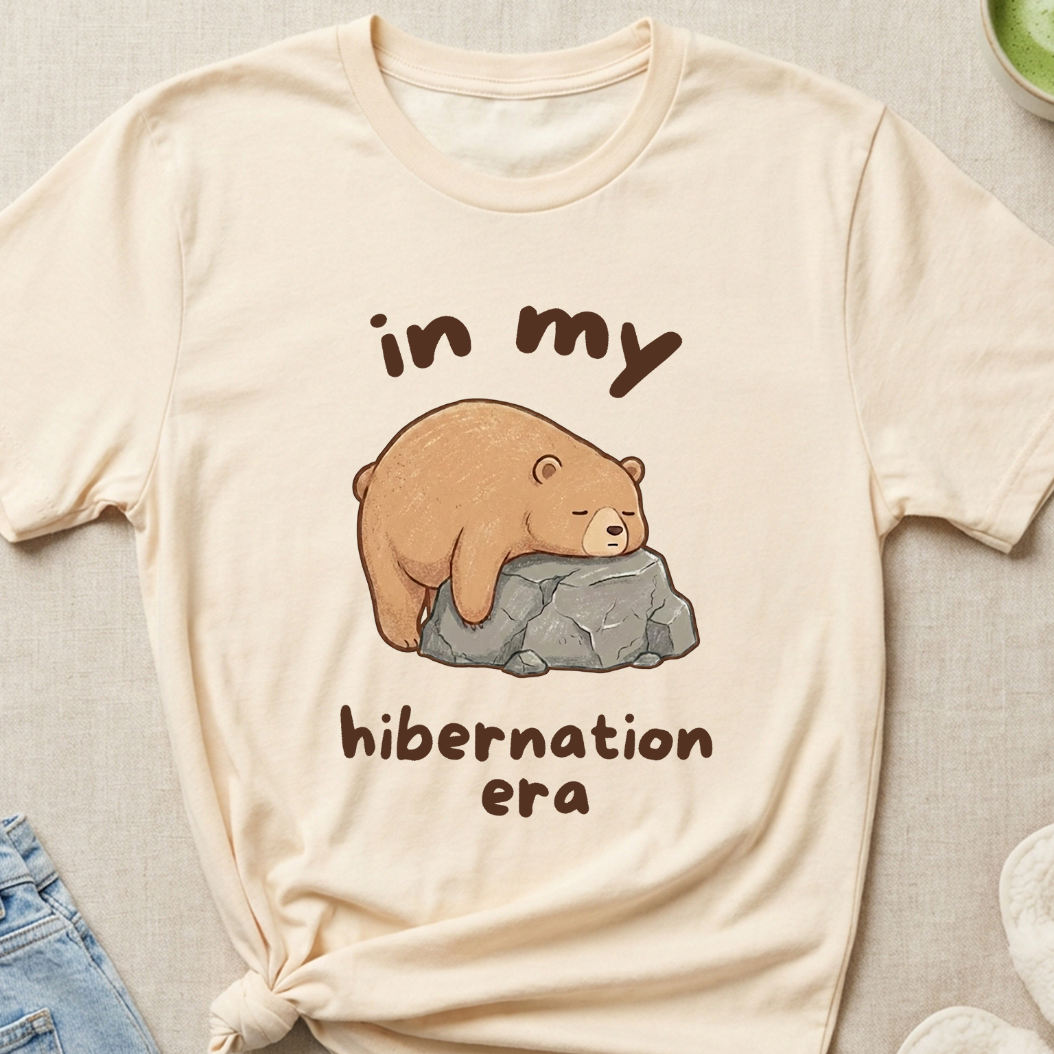 "In My Hibernation Era" Sleepy Bear T-Shirt
