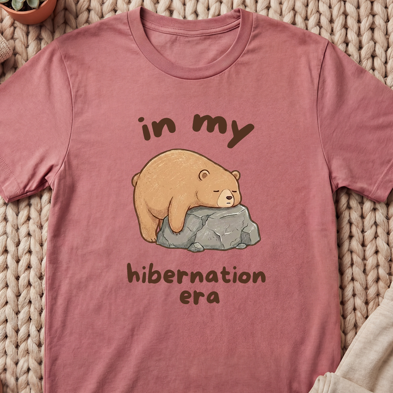 "In My Hibernation Era" Sleepy Bear T-Shirt