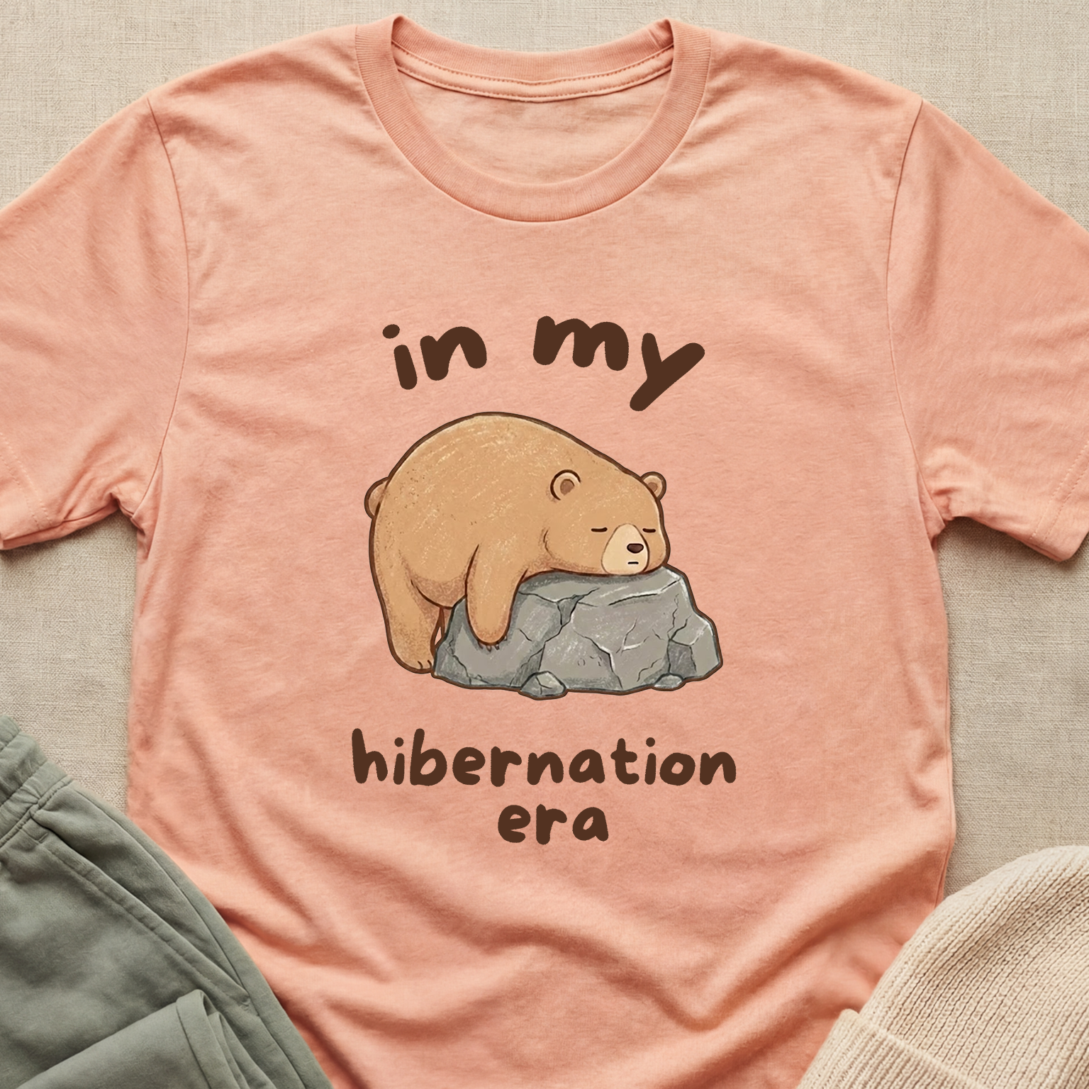 "In My Hibernation Era" Sleepy Bear T-Shirt
