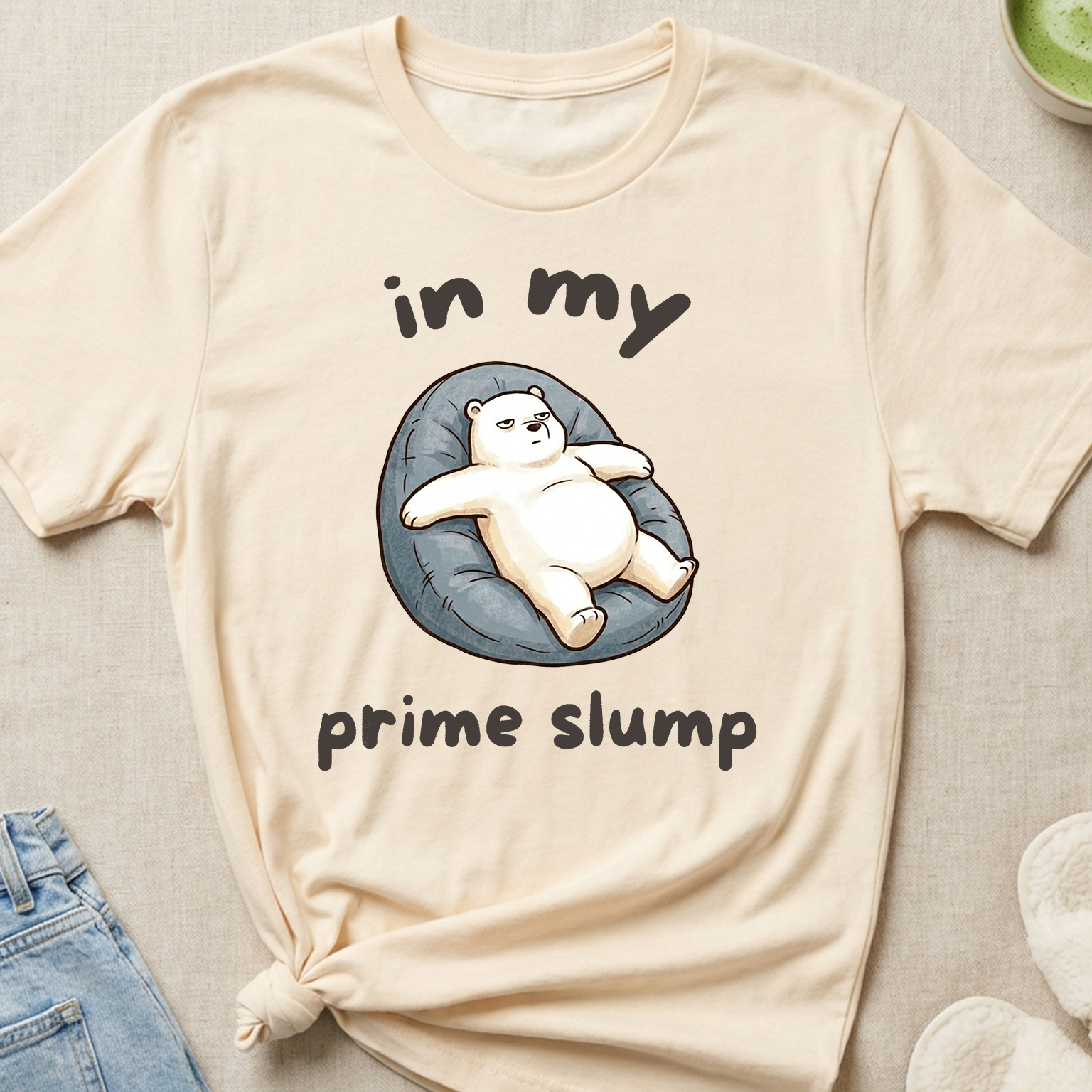 "In My Prime Slump" Chillin Polar Bear T-Shirt