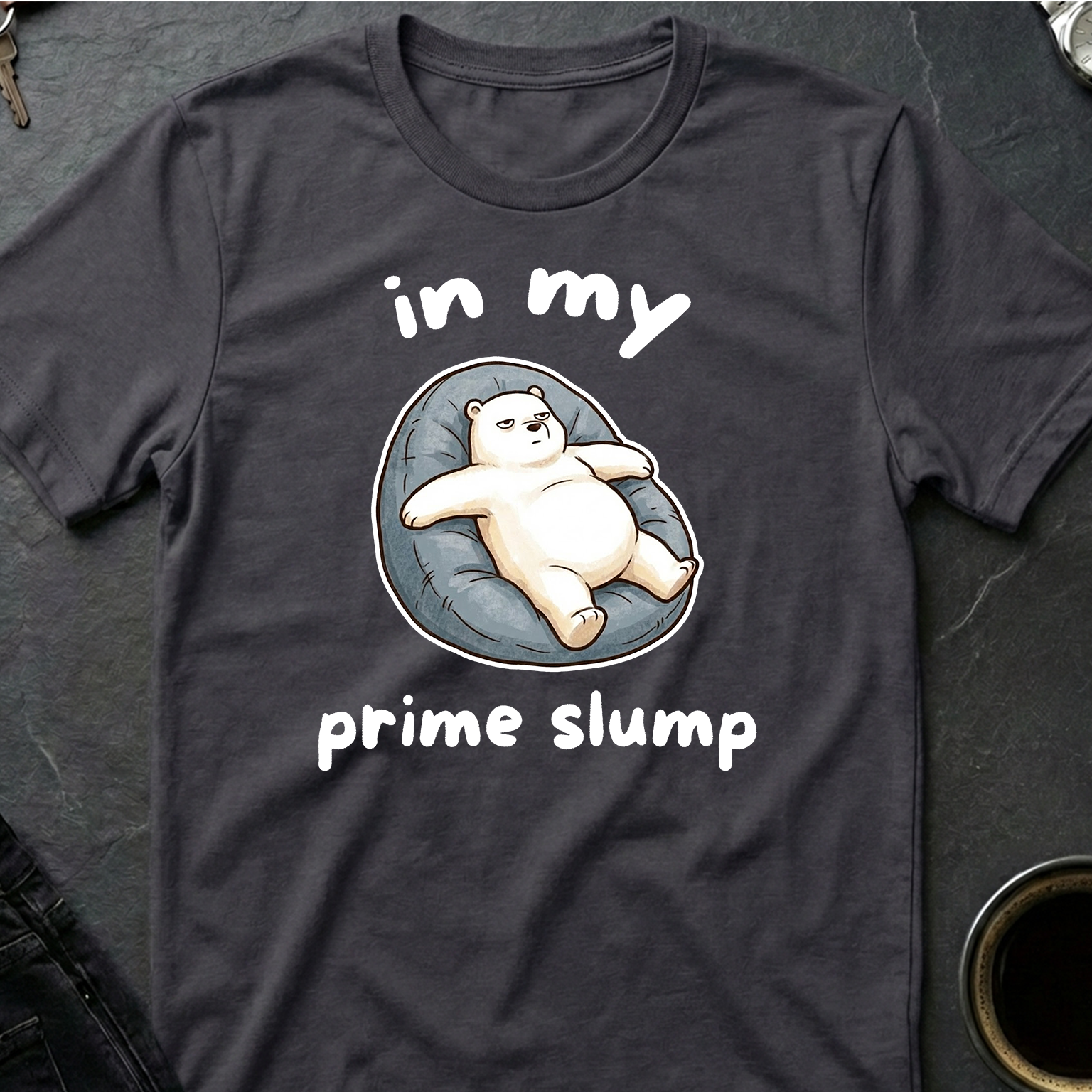 "In My Prime Slump" Chillin Polar Bear T-Shirt