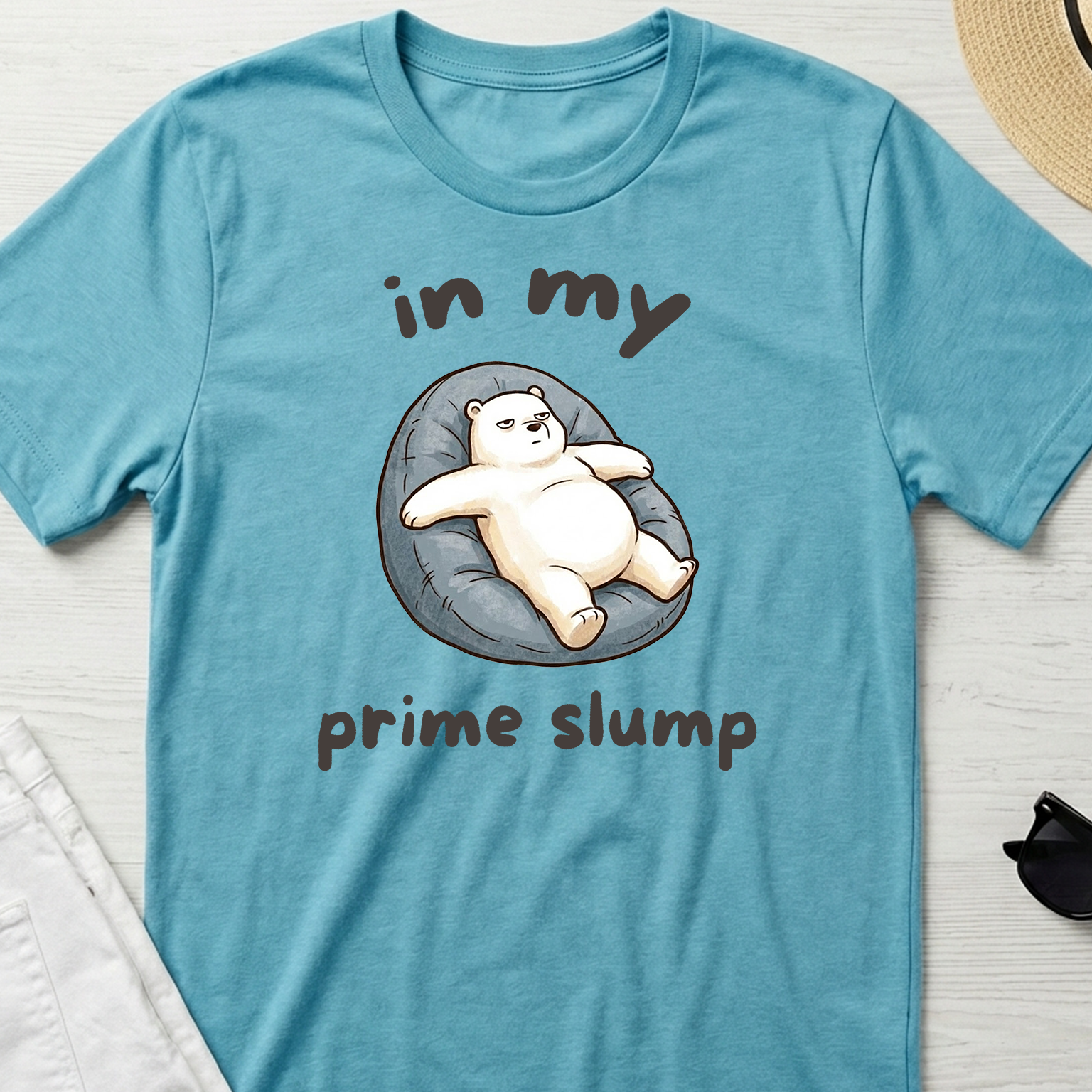 "In My Prime Slump" Chillin Polar Bear T-Shirt