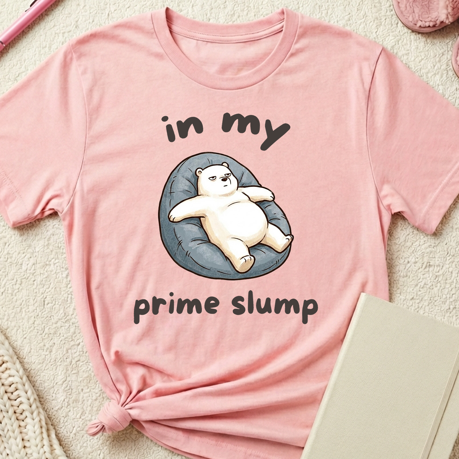 "In My Prime Slump" Chillin Polar Bear T-Shirt