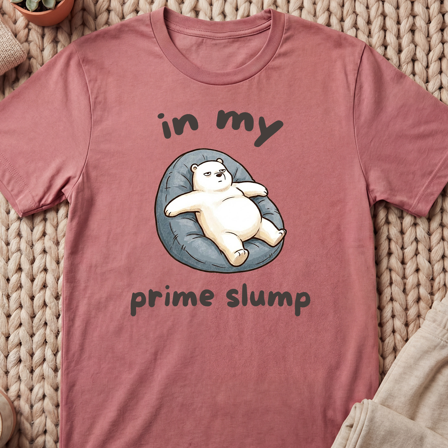 "In My Prime Slump" Chillin Polar Bear T-Shirt