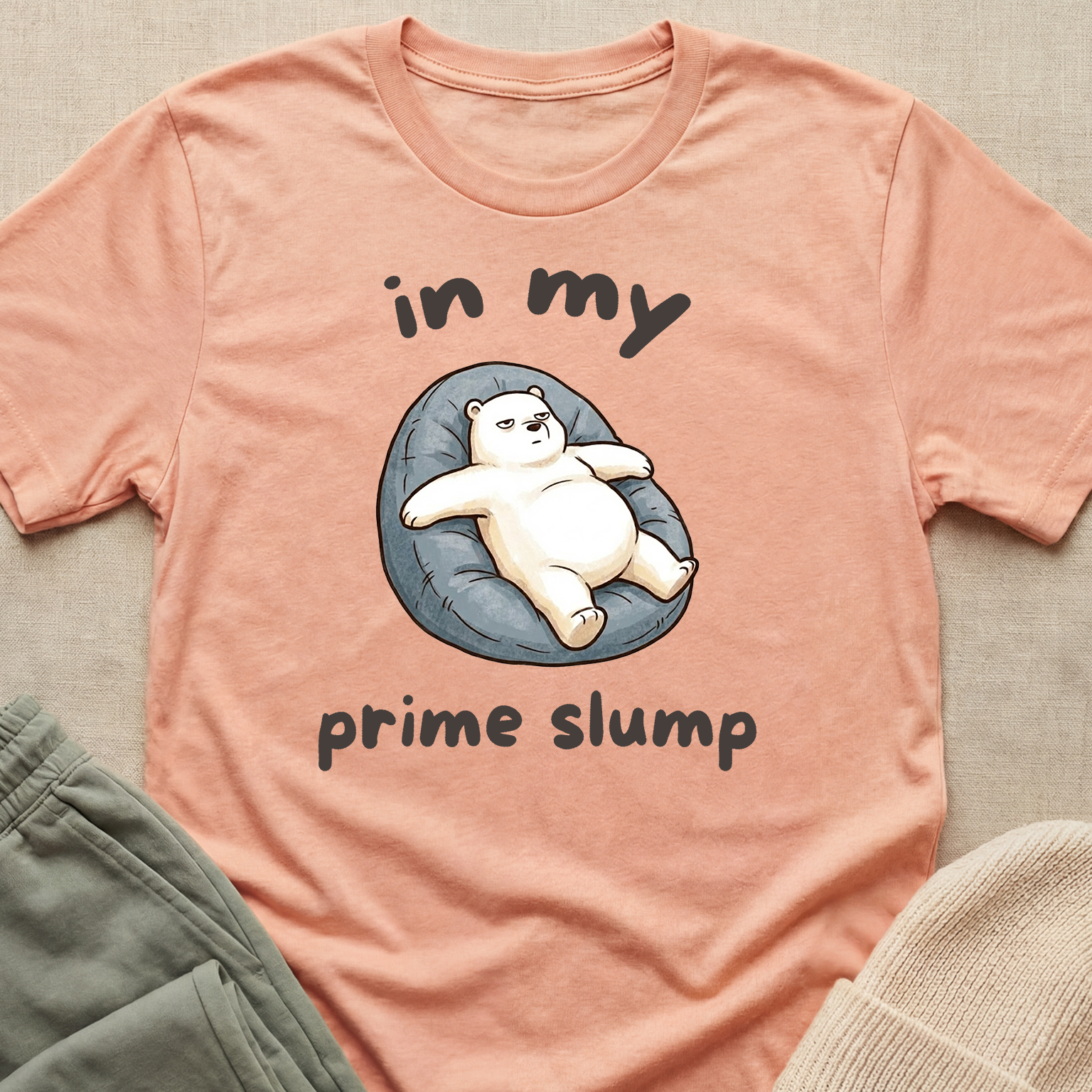"In My Prime Slump" Chillin Polar Bear T-Shirt