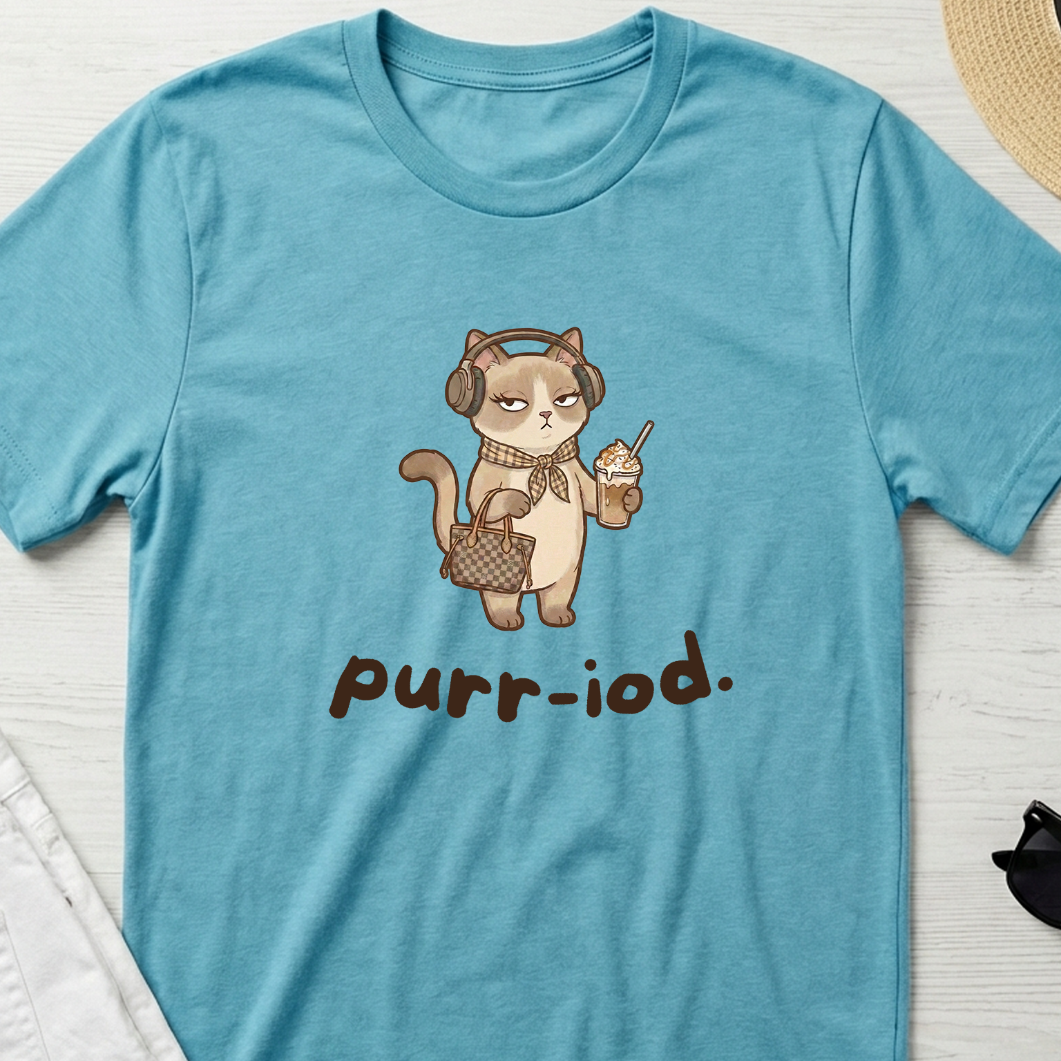 "Purr-iod" Sassy Diva Cat T-Shirt