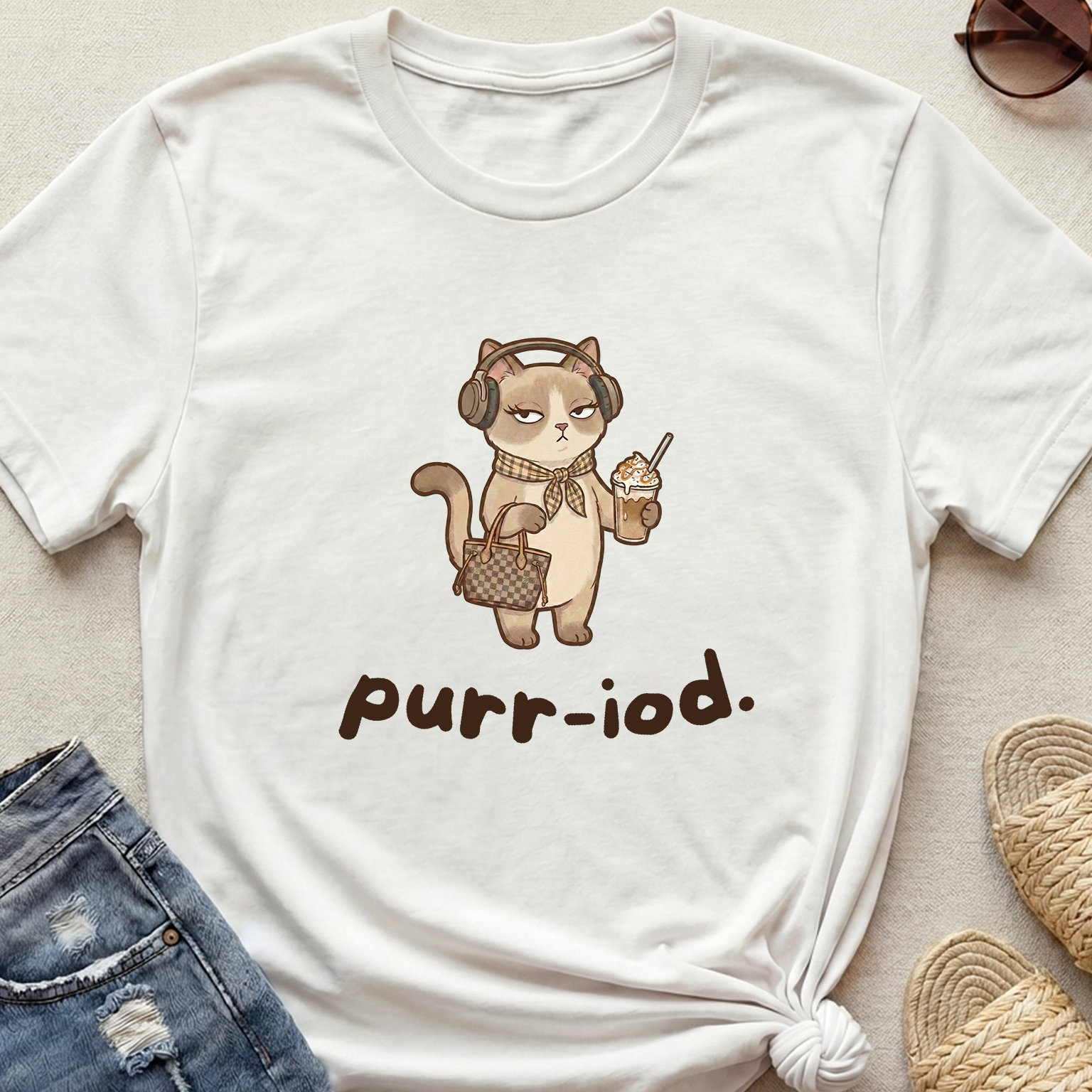 "Purr-iod" Sassy Diva Cat T-Shirt