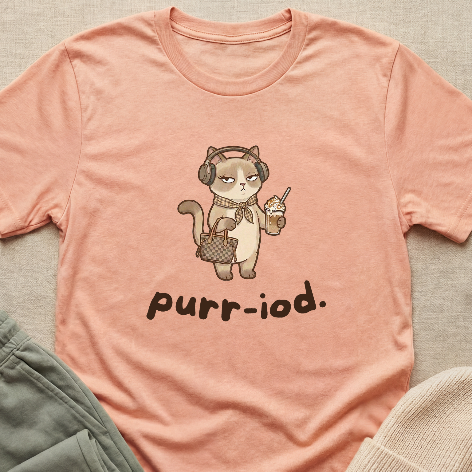 "Purr-iod" Sassy Diva Cat T-Shirt