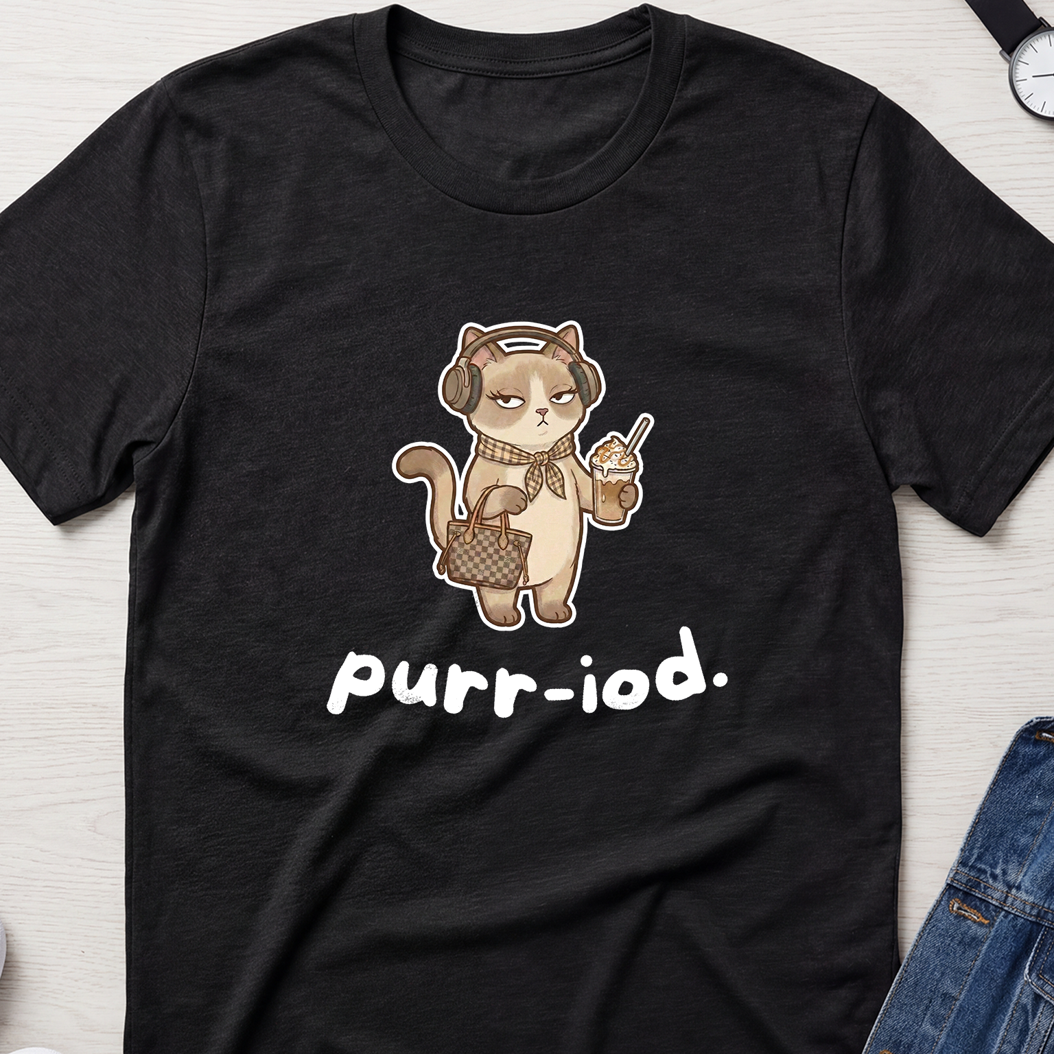 "Purr-iod" Sassy Diva Cat T-Shirt