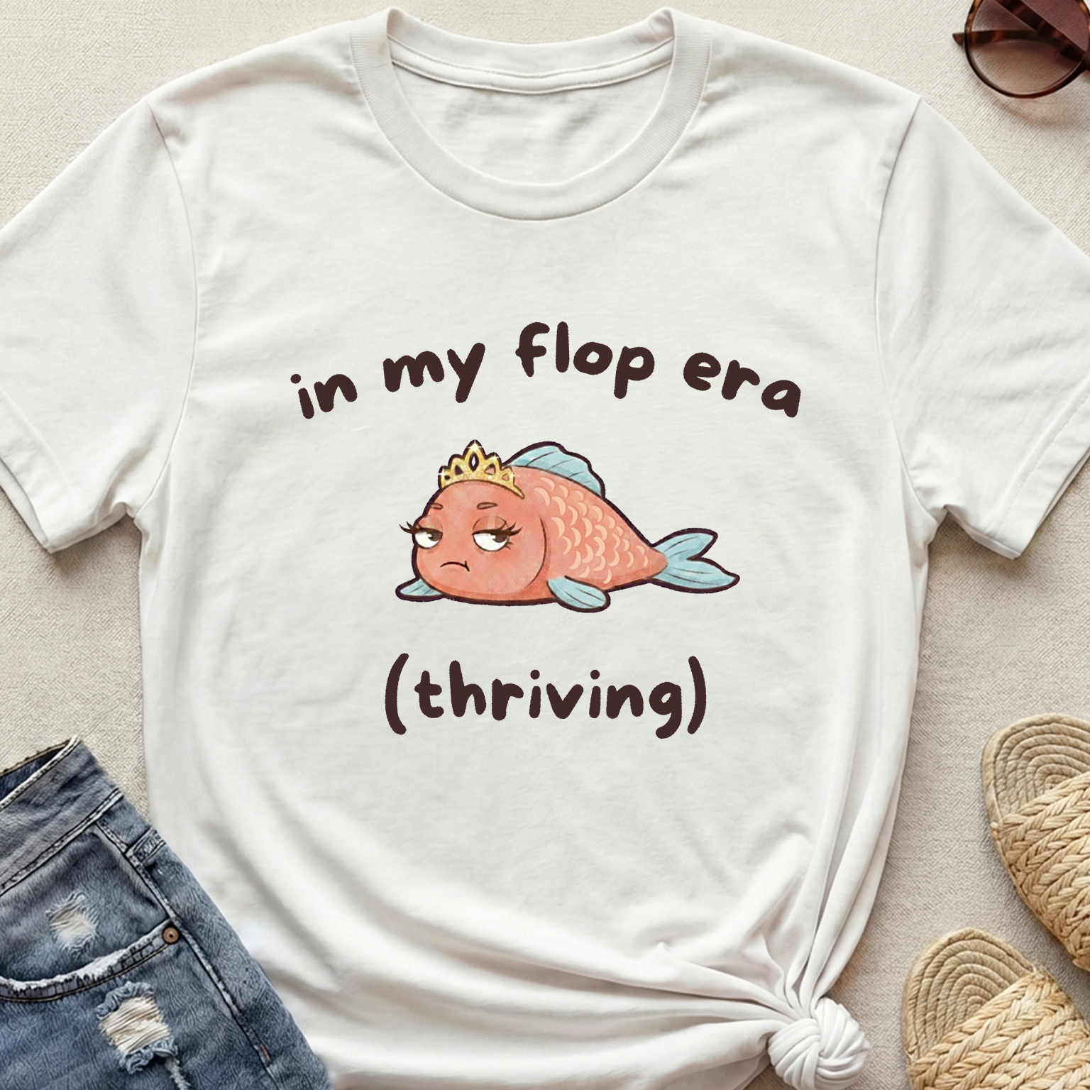 "In My Flop Era (Thriving)" Diva Fish T-Shirt