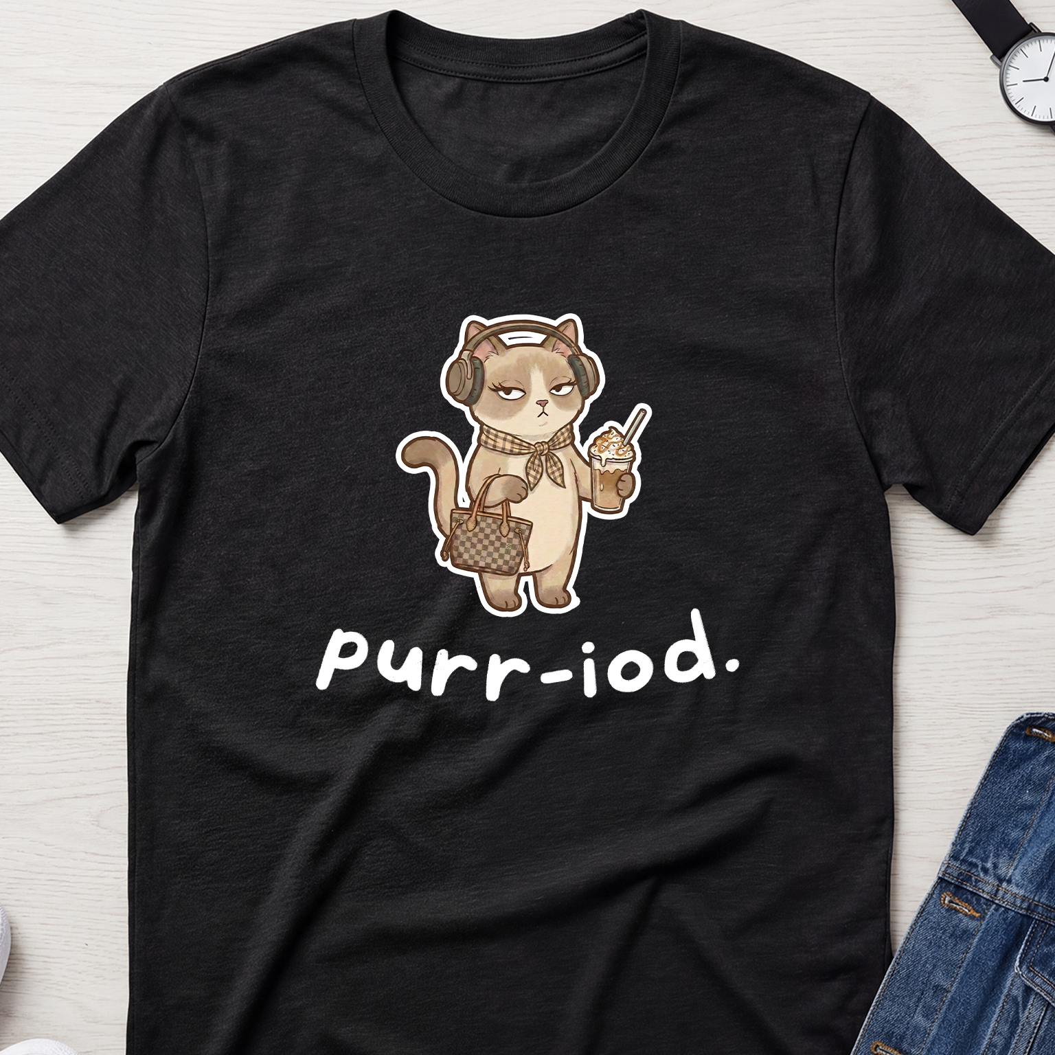 "Purr-iod" Sassy Diva Cat T-Shirt