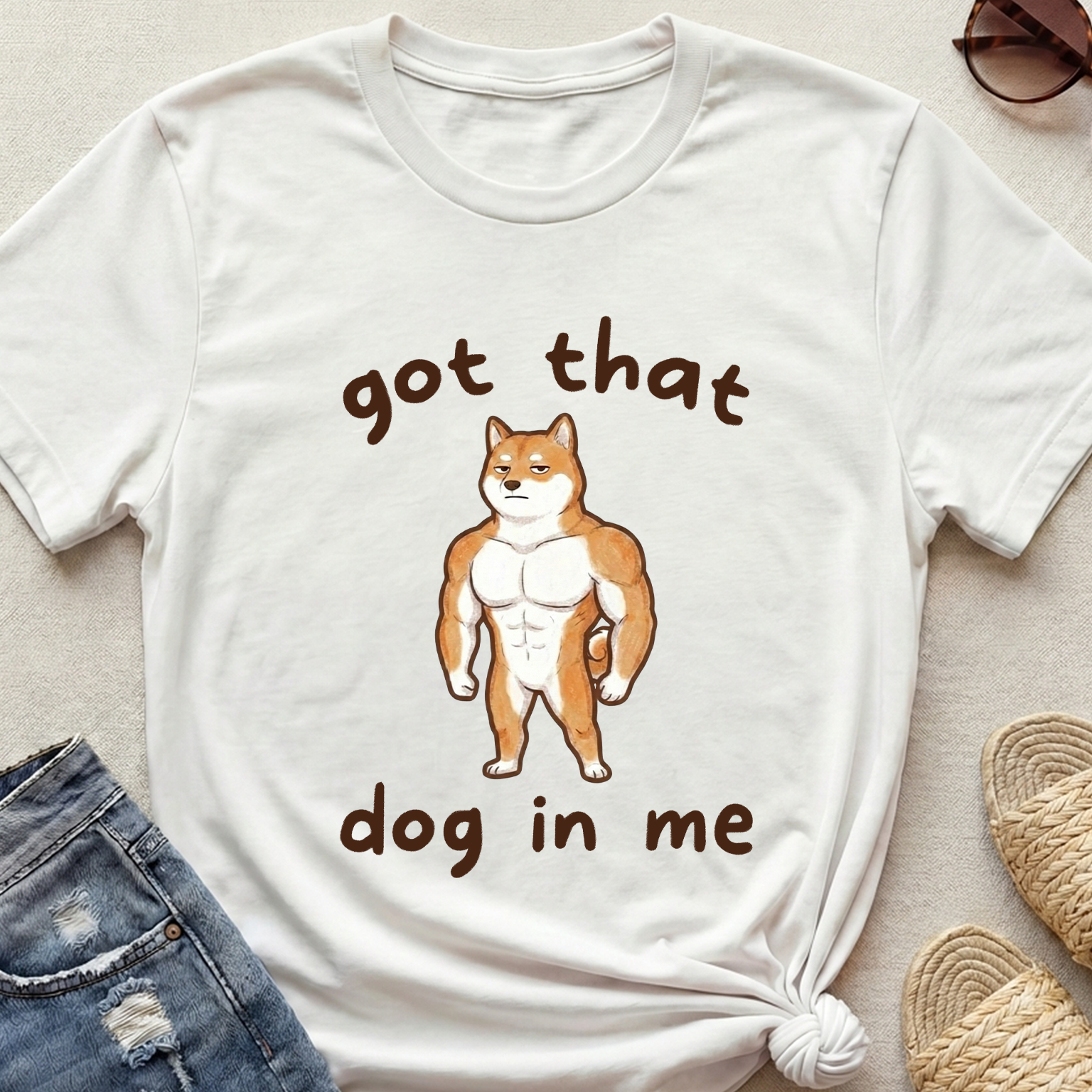 "Got that Dog In Me" Muscular Shiba Inu T-Shirt