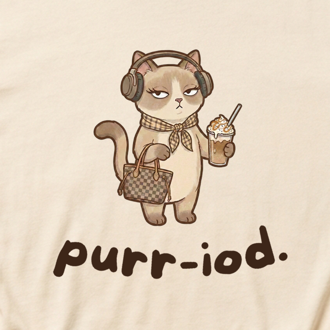 "Purr-iod" Sassy Diva Cat T-Shirt